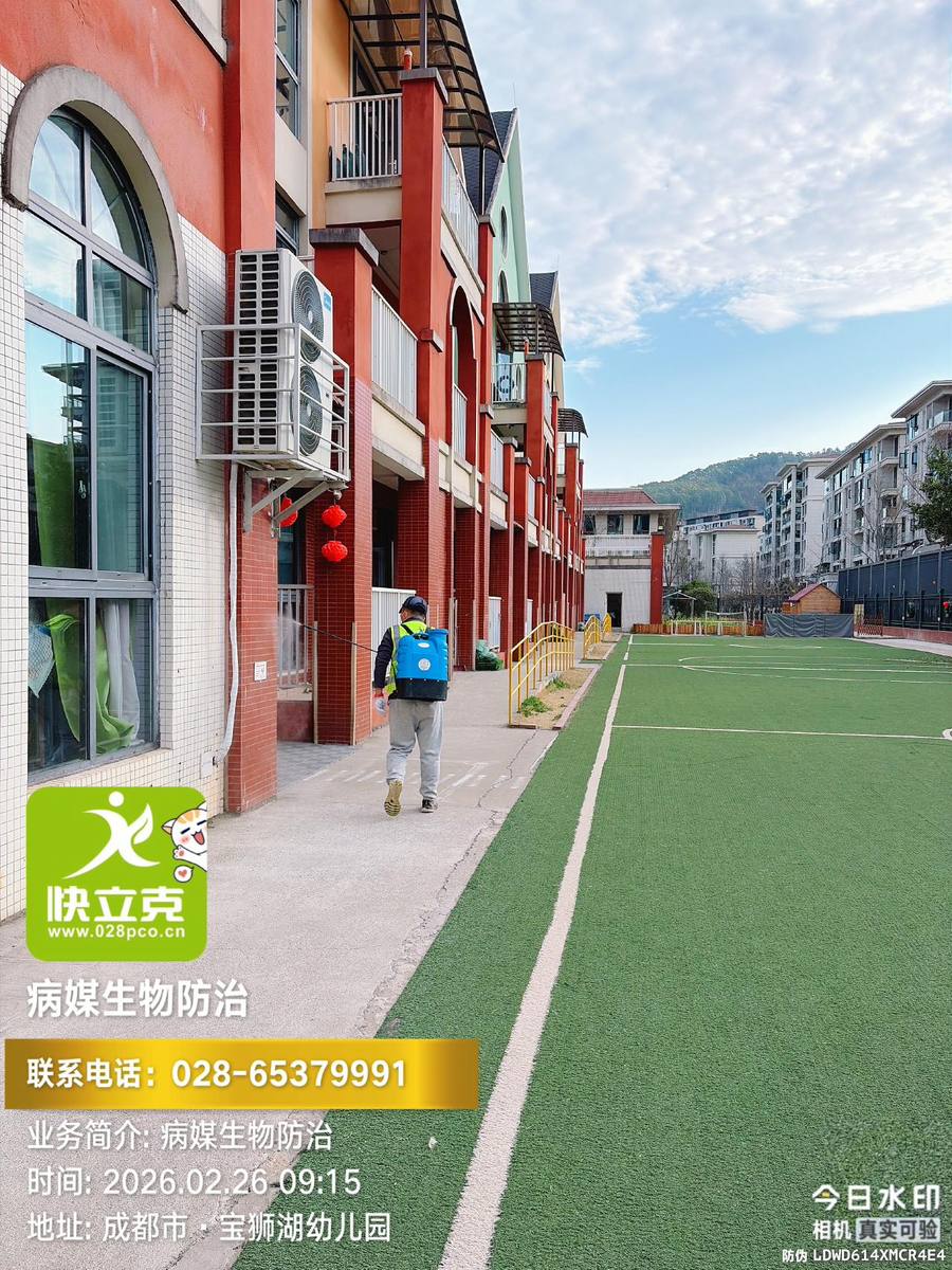 龙泉驿区华川幼儿园四害防制｜户外活动场地周边巡查