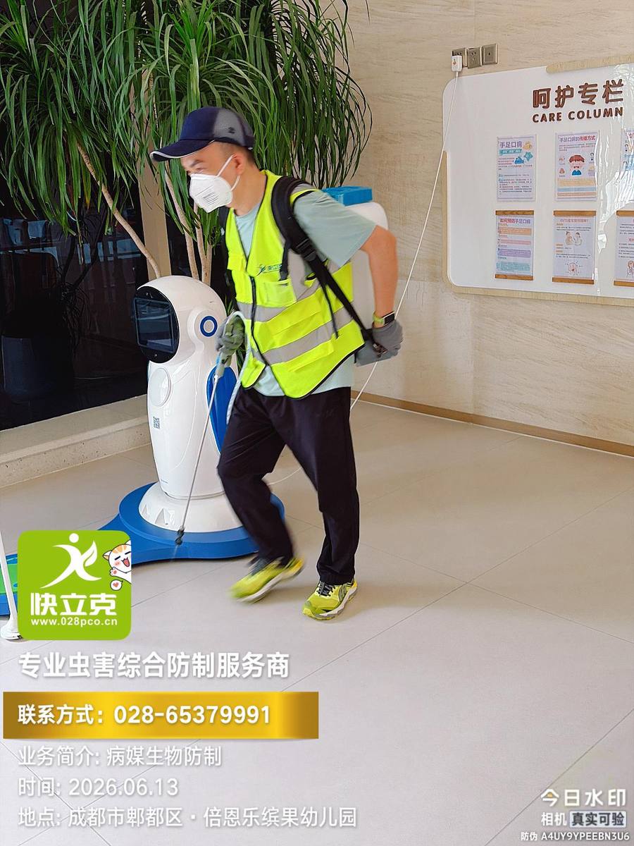 郫都区倍恩乐缤果幼儿园四害防制|户外场地周边检查