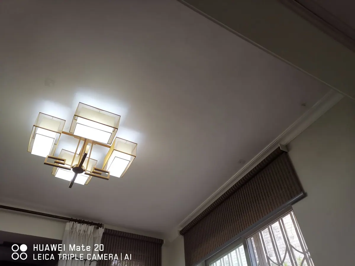 快立克环保环境或建筑现场记录:室内天花板,吊灯和窗户